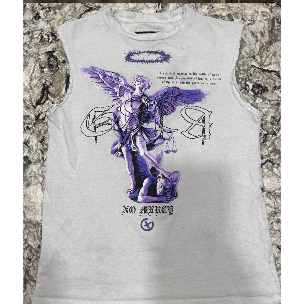 GALA No Mercy Angel Sleeveless T-shirt Sz Small *small Stain In Photo*